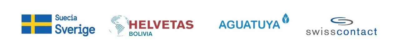 Instituciones aliadas: Suecia Sverige, Helvetas Bolivia, Aguatuya y Swisscontact