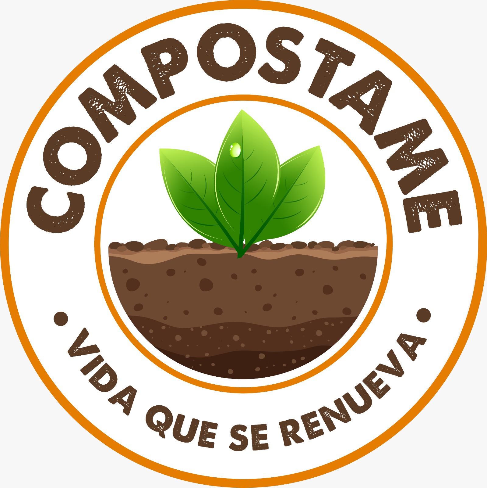 Logo Compostame — Vida que se Renueva